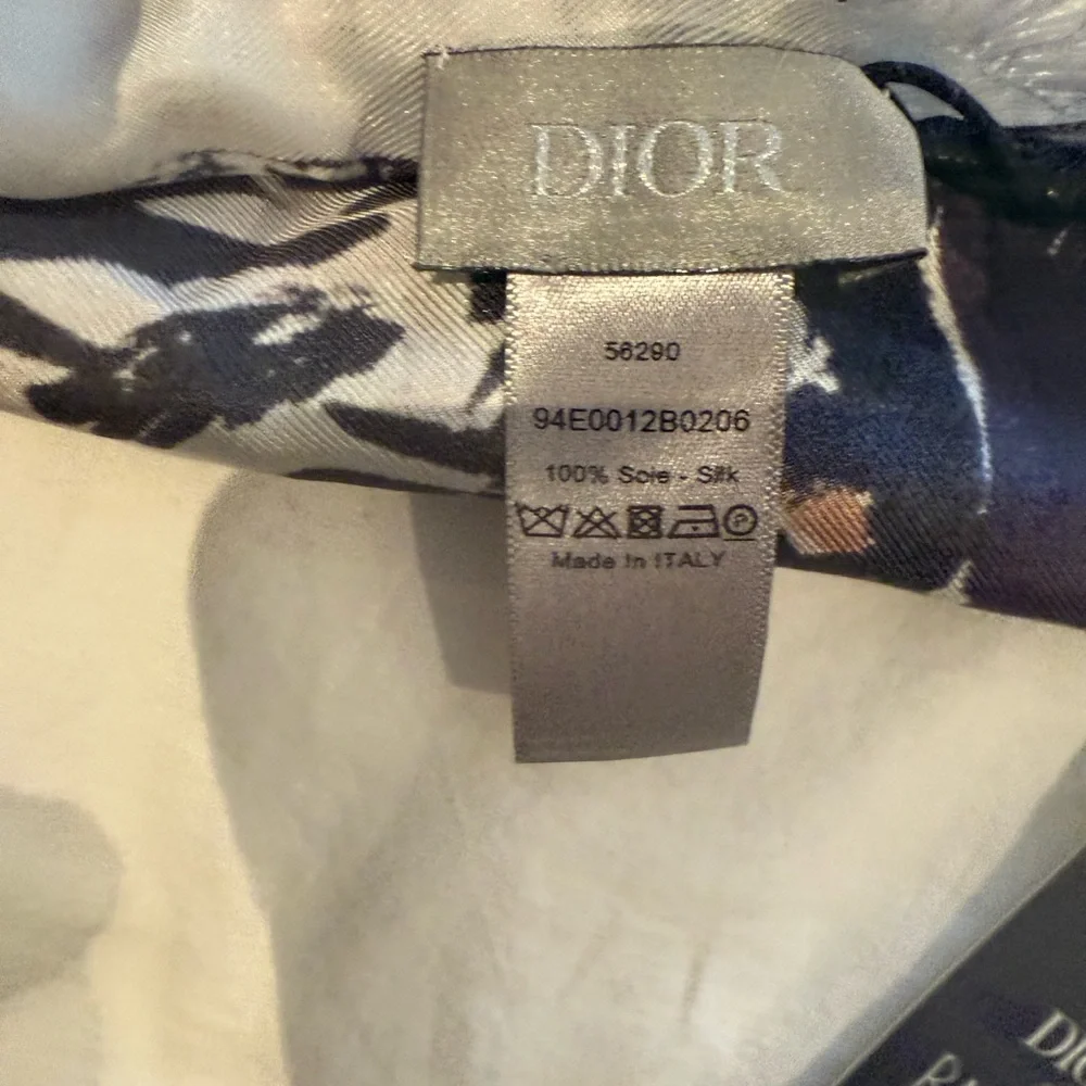 Artistic Graphic Scarf DIOR with tags. Dior & Raymond Pettibon